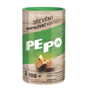 PE-PO Drevený podpaľovač kocky, 100 ks