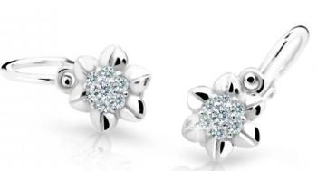 Cutie Jewellery Roztomilé detské náušnice z bieleho zlata C2202-10-X-2 biela