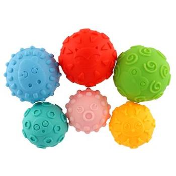 Teddies Súprava lôpt 6 ks s textúrou gumové 6 – 8 cm (8592190857103)