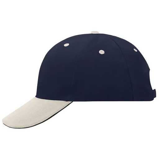 Myrtle Beach (Daiber) Reklamná šiltovka 6 panelová sandwich MB024 - Tmavomodrá / béžová / tmavomodrá | uni