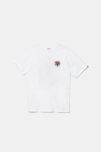 Bavlnené tričko Vans Vortex biela farba, s potlačou, VN000MKHWHT1