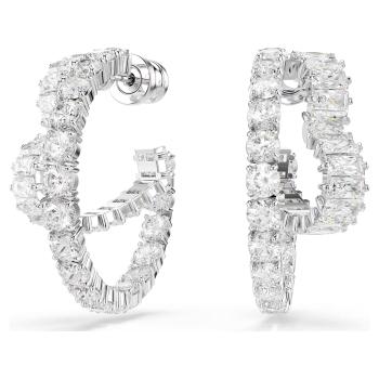 Swarovski Rozdvojené kruhové náušnice s čírymi zirkónmi Matrix 5705748