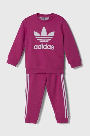 Detská tepláková súprava adidas Originals CREW SET ružová farba, IX5149