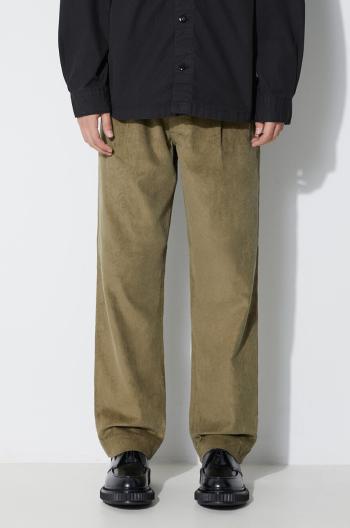 Menčestrové nohavice Maharishi Loose Chino zelená farba, strih chinos, 4568.OLIVE