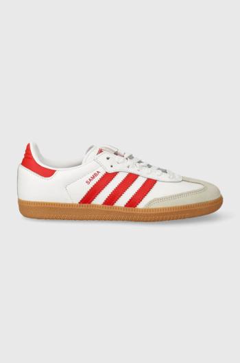 Kožené tenisky adidas Originals Samba OG biela farba, IF6513