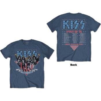 Kiss tričko Americana Modrá XXL