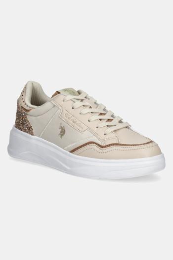 Tenisky U.S. Polo Assn. GINGER dámske, béžová farba, GINGER002W/5YT1