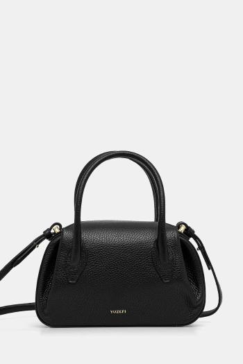 Kožená kabelka Yuzefi OYSTER MINI DUFFLE čierna farba, YUZCO-HB-MOYD-L034