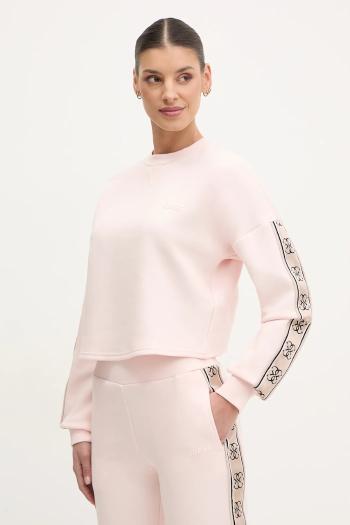 Mikina Guess CYMONE dámska, ružová farba, s nášivkou, V3BQ16 KB3P2
