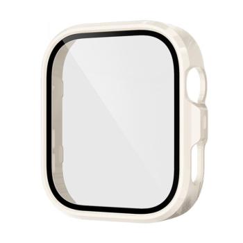 PC FULL COVER Plastový kryt so sklom pre Huawei Watch Fit 4 Pro IVORY WHITE