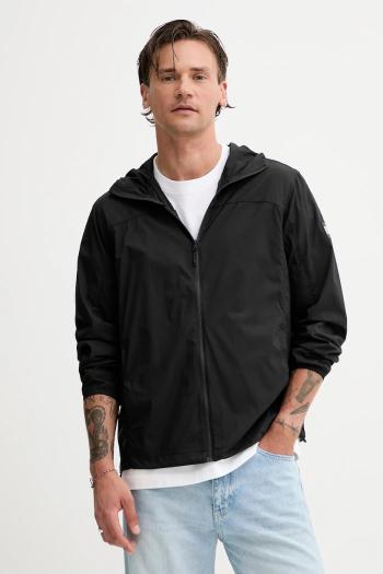 Bunda Tommy Jeans čierna farba, prechodná, DM0DM21669