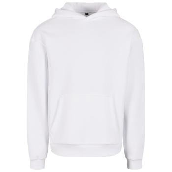 Build Your Brand Hebká pánska mikina cez hlavu Fluffy - Biela | L
