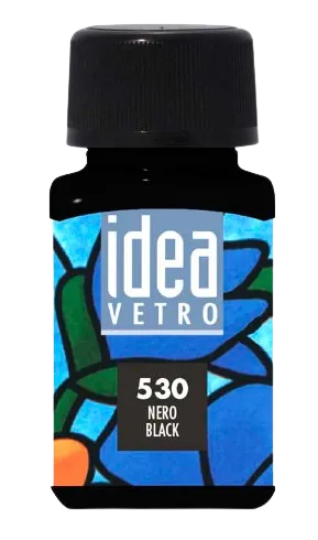 MAIMERI IDEA VETRO - Farby na sklo 530 - black, 60 ml