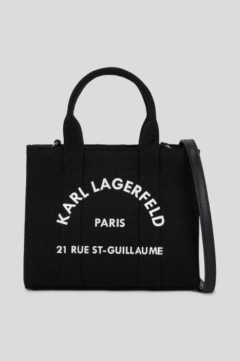Bavlnená taška Karl Lagerfeld čierna farba, A3W50118