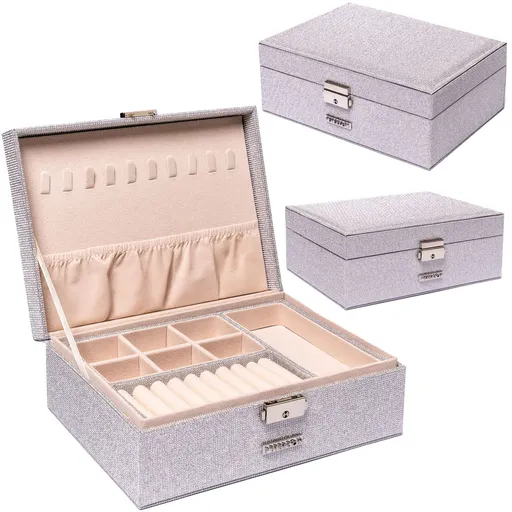 Strieborná šperkovnica s kľúčikom a uzatváraním - Peterson