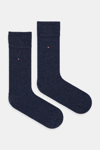 Ponožky Tommy Hilfiger 2-pak pánske, tmavomodrá farba, 371111.
