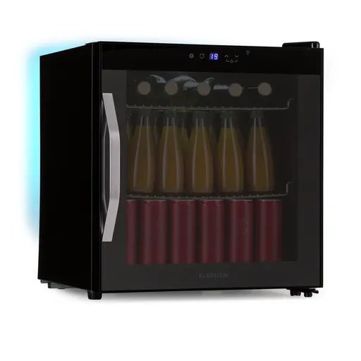 Klarstein Coachella 50 Onyx Chladnička 47 litrov Funkcia WiFi Podsvietenie