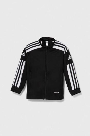 Detská mikina adidas Performance SQ21 TR JKT Y čierna farba, vzorovaná