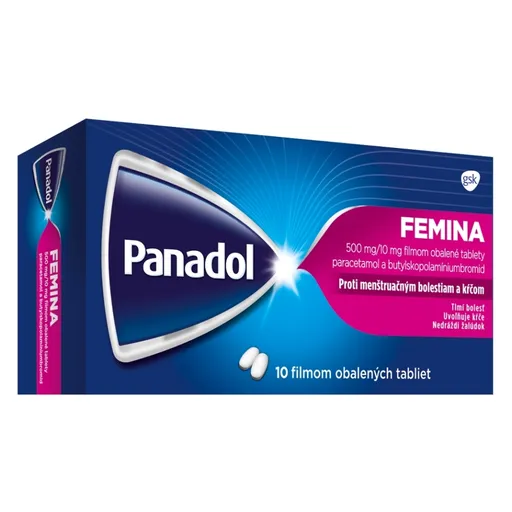 PANADOL Femina flm 500 mg/10 mg 10 tabliet
