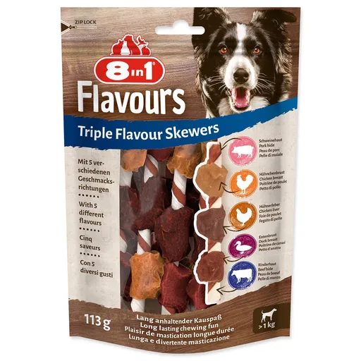 8in1 Triple Flavour Skewers 113 g 6 ks