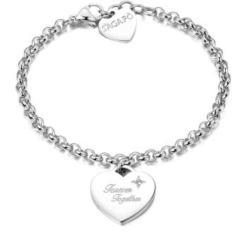 S'Agapõ Oceľový náramok Be My Always Forever Together SBM16