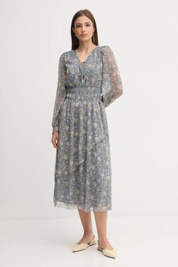Šaty Pepe Jeans modrá farba, midi, áčkový strih, PL9537692