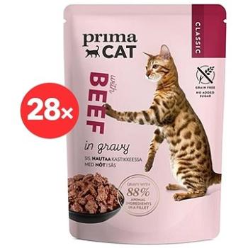 PrimaCat Kapsička Filety s hovädzím v šťave 28× 85 g (KRMK0031ss)