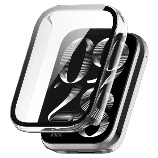 PC FULL COVER Plastový kryt so sklom pre Xiaomi Smart Band 9 Pro TRANSPARENT