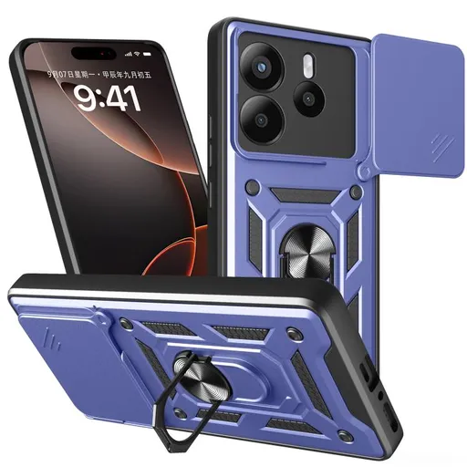 RING CAMERA Kryt s držiakom pre Xiaomi Redmi Note 14 5G modrý