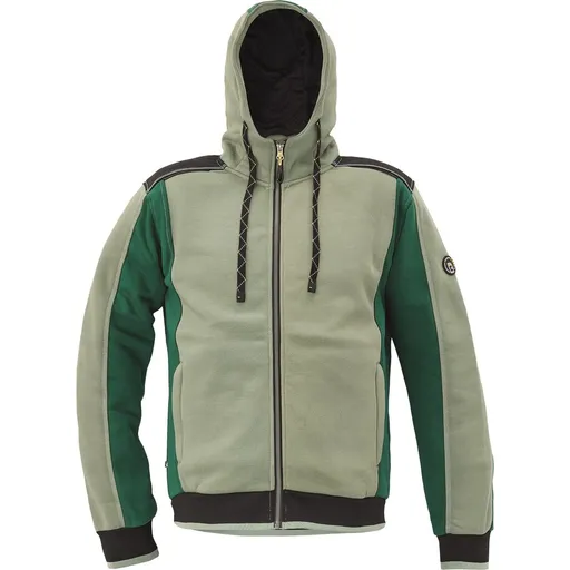 Cerva Pánska mikina na zips s kapucňou DAYBORO - Machovo zelená | XL