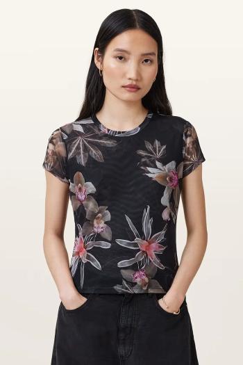 Tričko AllSaints ELLIE dámske, čierna farba, W267JC