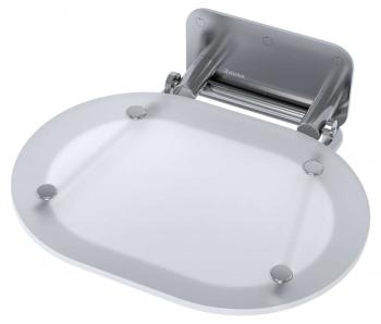 RAVAK - Ovo Chrome Sprchová doska, 41x38 cm, nerezová/biela B8F0000029