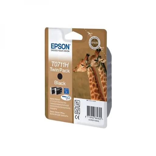 EPSON T0711 (C13T07114H10) - originálna cartridge, čierna, 2x11,1ml