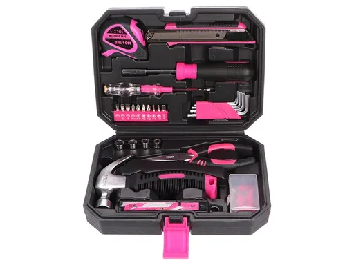Sada náradia SIXTOL SX3025 HOME PINK 66 66ks
