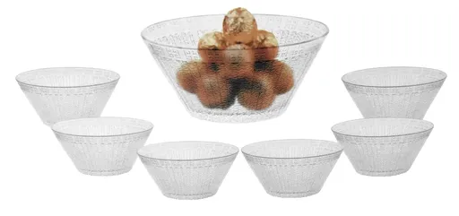 MAKRO - 7-dílná sada 1 x misa 800ml a 6 x miska kompotová 280ml