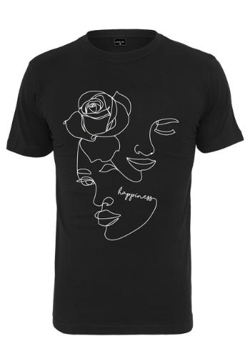 Mr. Tee Ladies One Line Rose Tee black - S