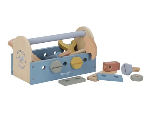 LITTLE DUTCH Box s náradím drevený Blue