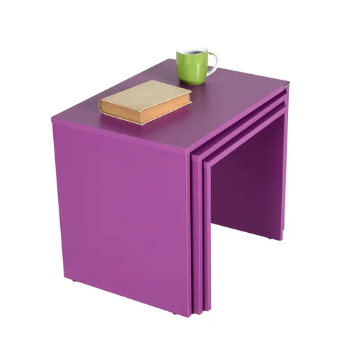 Odkladací stolík SHP Purple, 3 ks