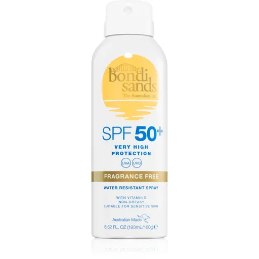 Bondi Sands SPF 50+ Fragrance Free ochranný sprej na opaľovanie SPF 50+ 160 g