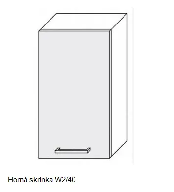 ArtExt Kuchynská linka FLORENCE mat Kuchyňa: Horná skrinka W2/40 / (ŠxVxH) 40 x 72 x 32,5 cm