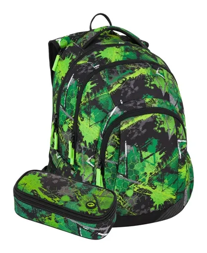 Školský set Bagmaster LINCOLN 25 A Set Green/black