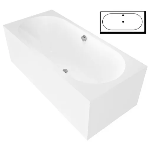 Polysan VIVA BL MONOLITH obdĺžniková vaňa 180x75 cm akrylát ľavá 71968ML