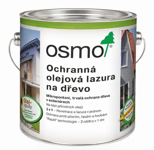 OSMO Ochranná olejová lazura - do vonkajších priestorov 0,75 l 708 - tík