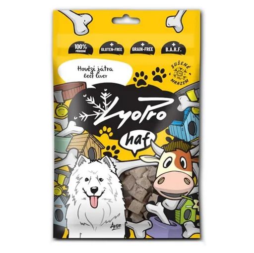 LYOPRO Mrazom sušená hovädzia pečeň pre psov 50 g