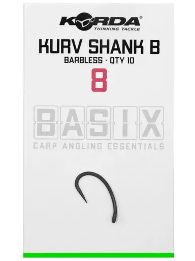 Korda háčiky basix kurv shank barbless - 8