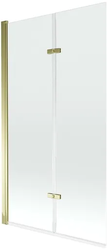 MEXEN - Castor vaňová zástena 2-krídlo 100x150, transparent, zlato 892-100-002-50-00