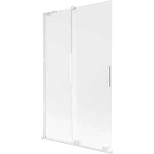 MEXEN/S - Velar L dvojkrídlová posuvná vaňová zástena 110 x 150, dekor, biela 896-110-003-31-20