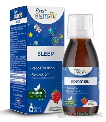 Petit Chene Sleep detský sirup s jahodou 125 ml