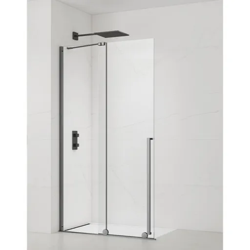 Sprchová zástena walk-in 140 cm SAT Xmotion PVD Gun metal SATBWIXM140GM