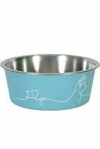 Nerezová miska pre psov LOVE DOG 750ml modrá Zolux